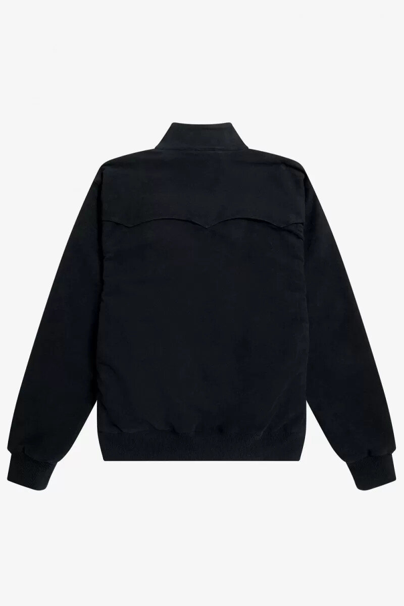 chaquetas fred perry moleskin harrington para hombre negras