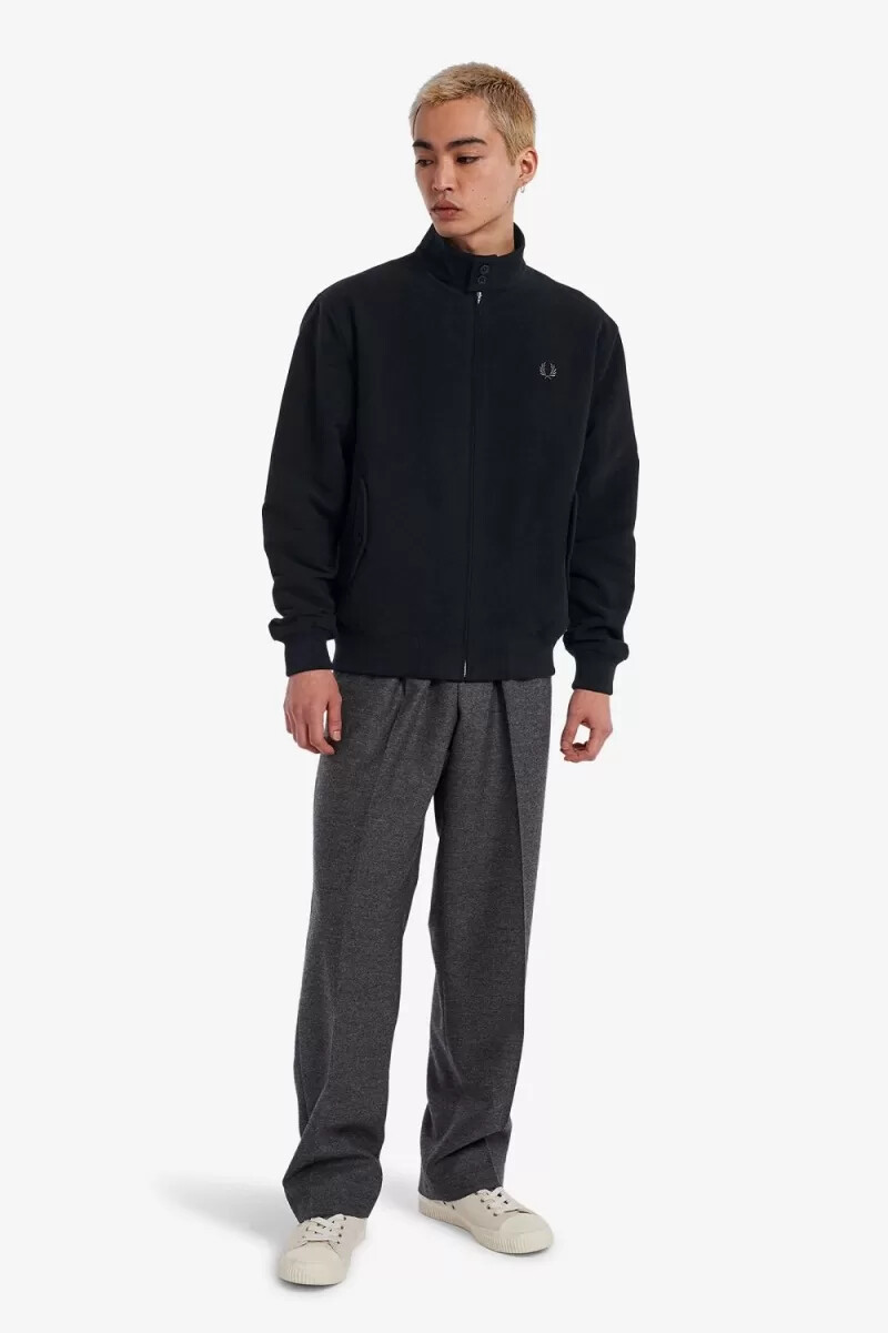 chaquetas fred perry moleskin harrington para hombre negras