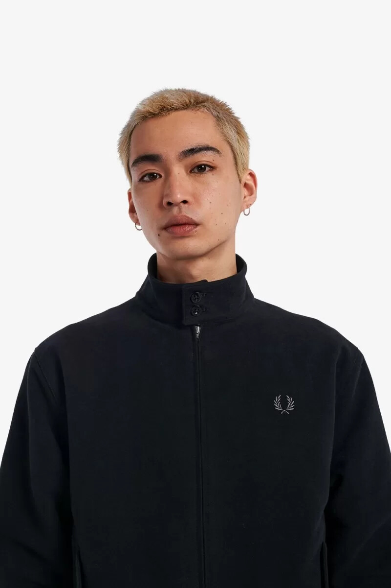 chaquetas fred perry moleskin harrington para hombre negras
