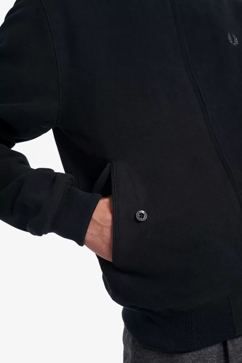 chaquetas fred perry moleskin harrington para hombre negras