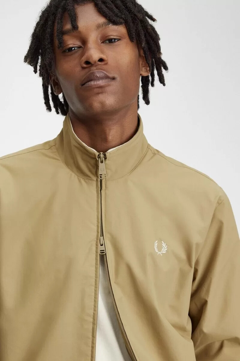 chaquetas fred perry brentham para hombre verdes