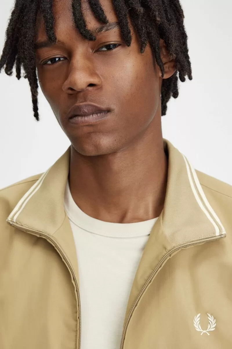 chaquetas fred perry brentham para hombre verdes