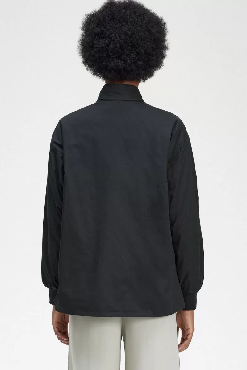 chaquetas acolchadas con cremallera para mujer de fred perry color negro