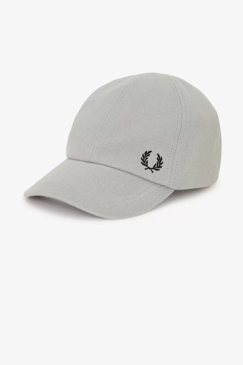 gorras clásicas de piqué fred perry para hombre gris y negro