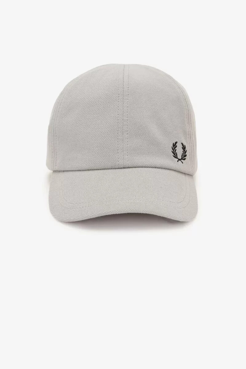 gorras clásicas de piqué fred perry para hombre gris y negro
