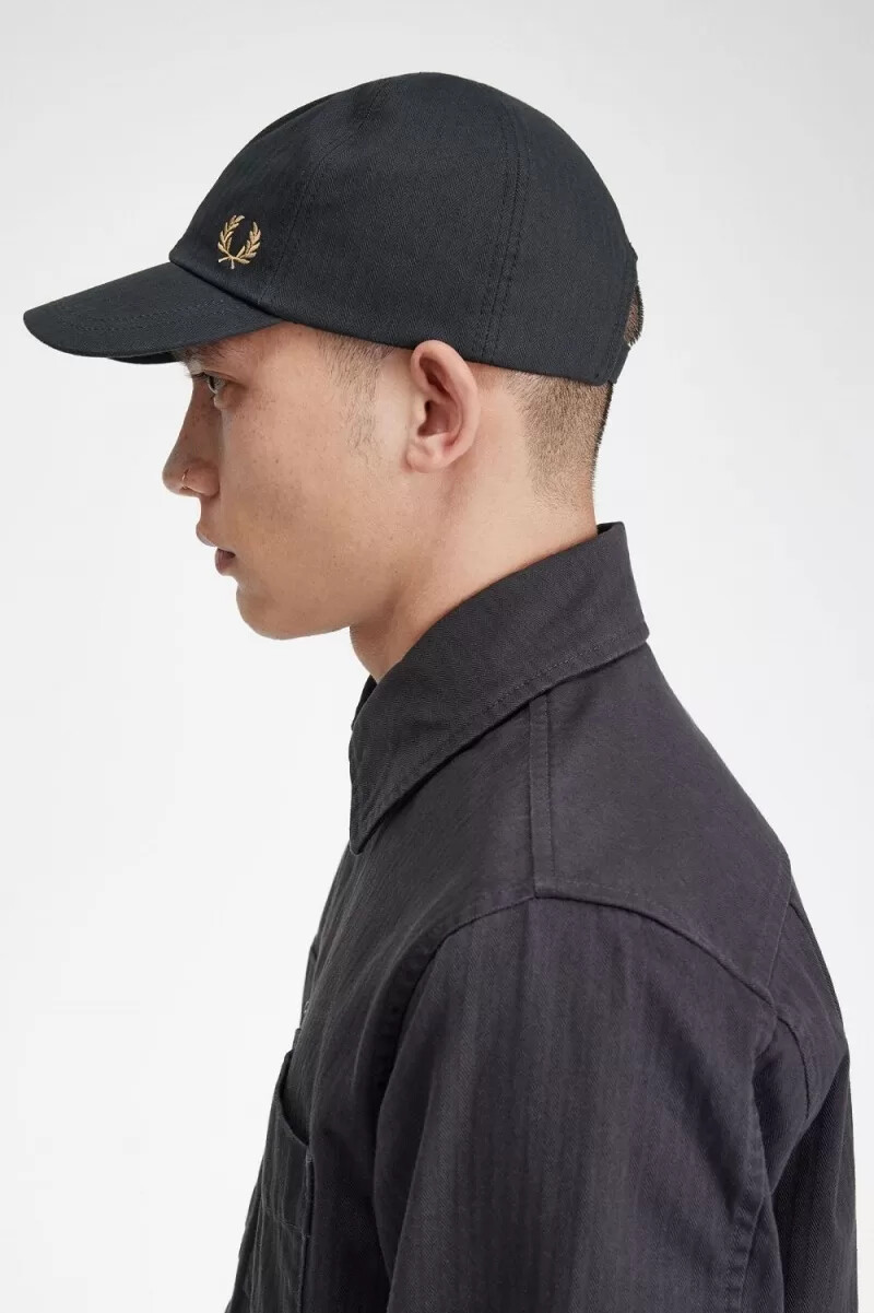 gorra fred perry herringbone para hombre color gris ancla