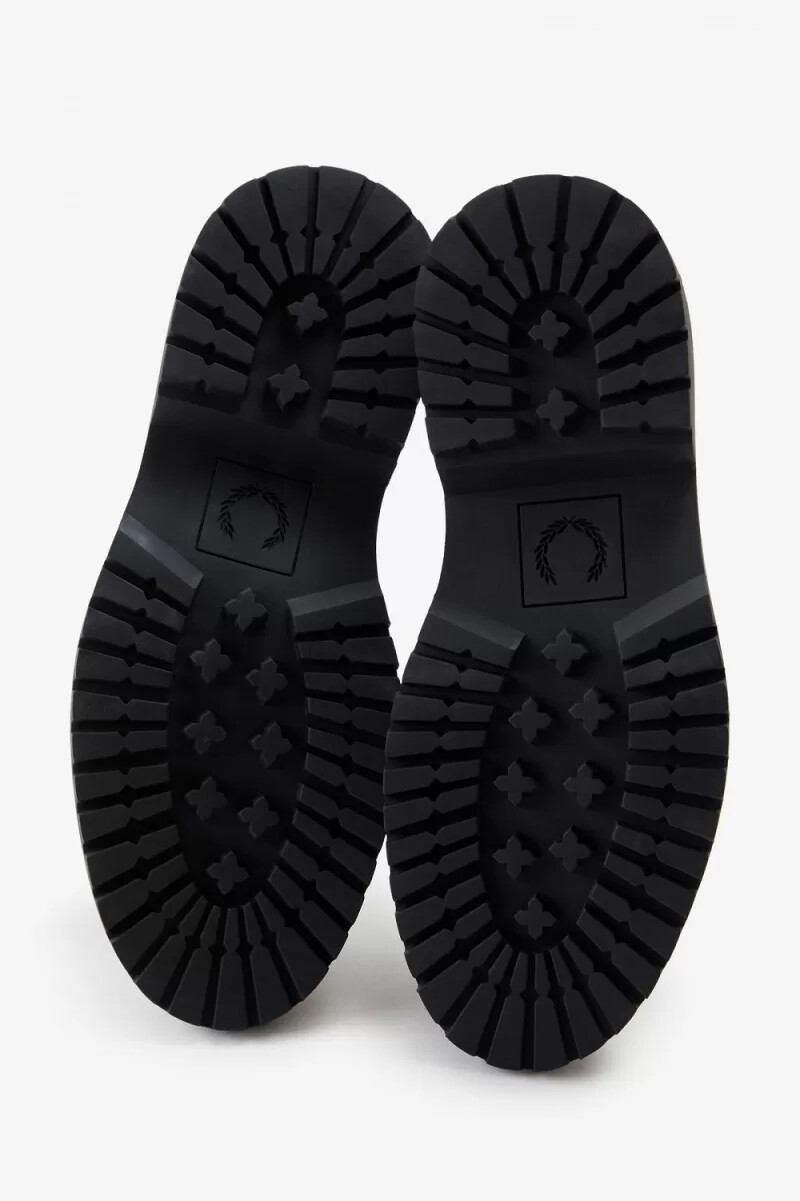 mocasines fred perry para hombre color verde noche