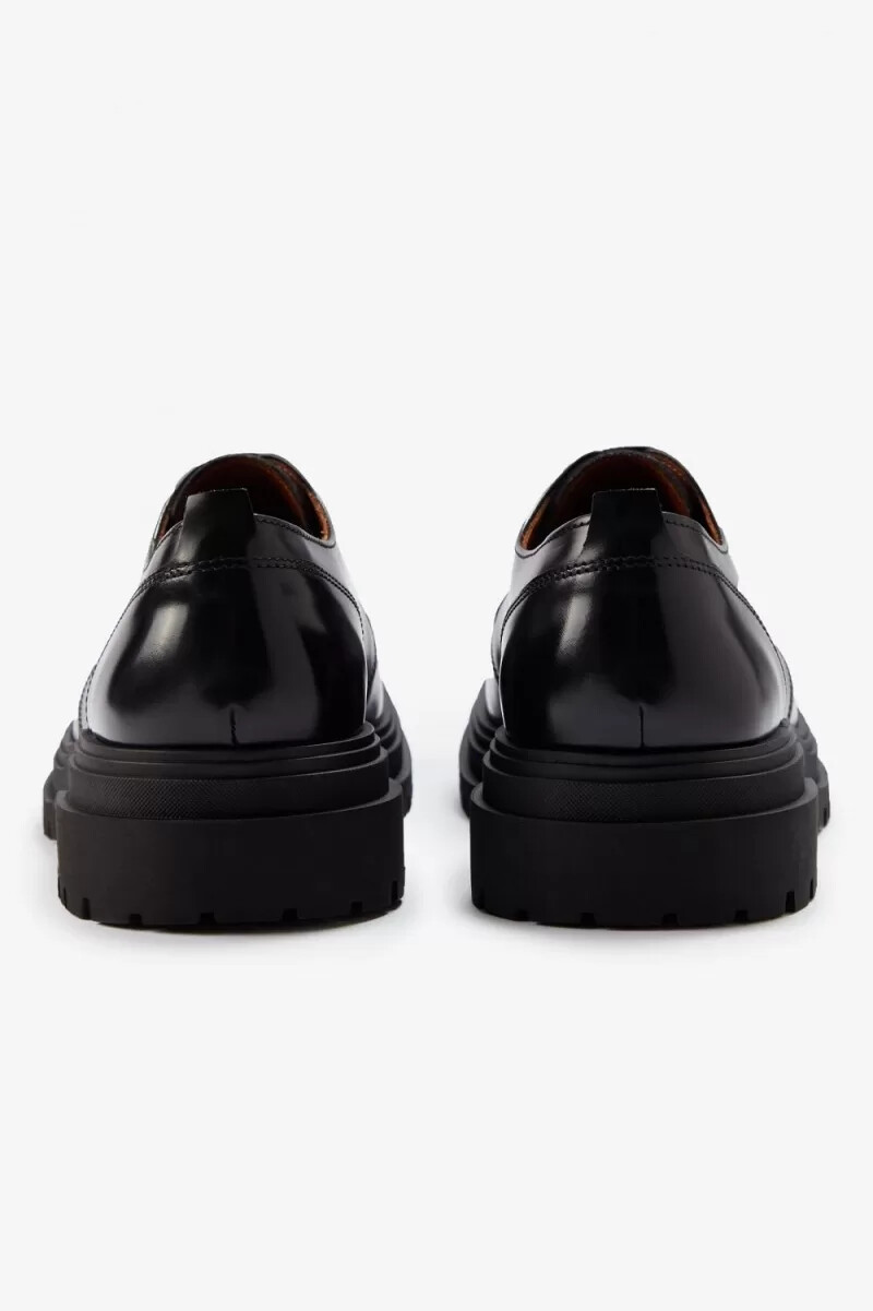 mocasines derby negros para hombre de fred perry