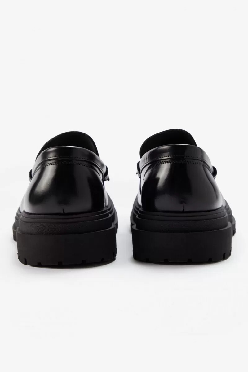mocasines negros fred perry para hombre