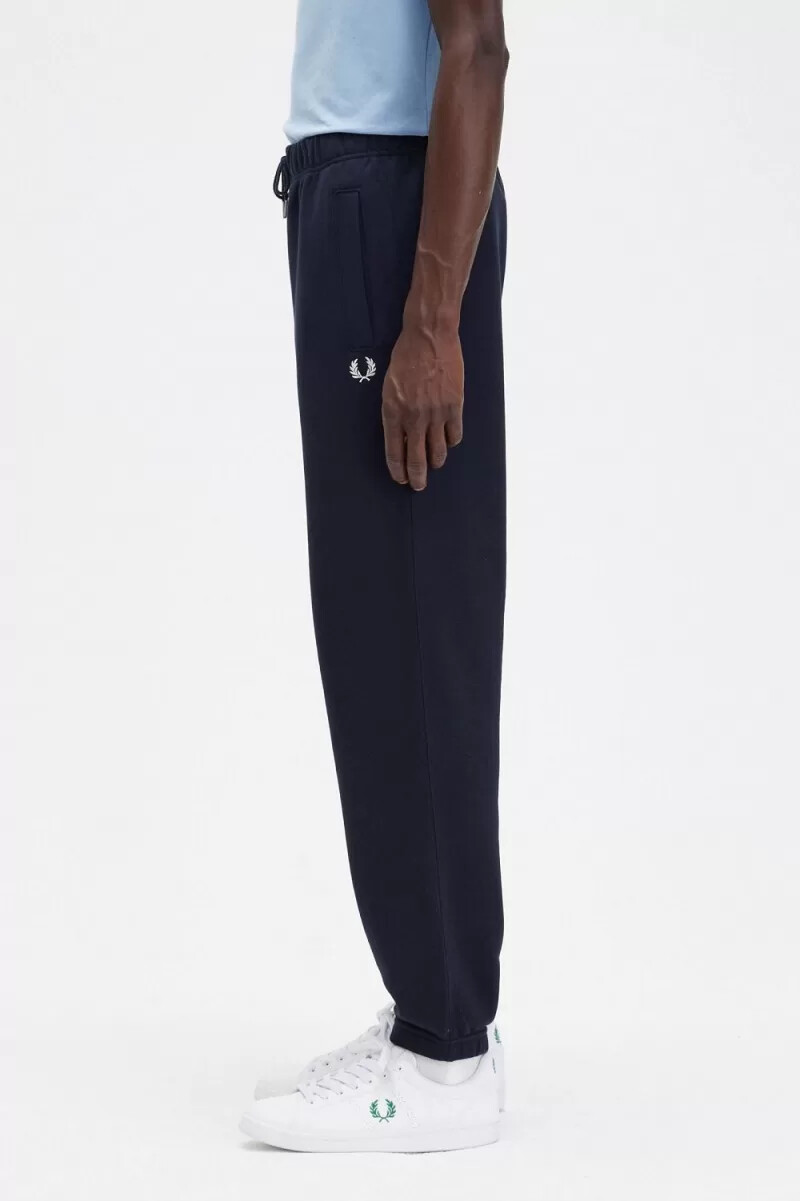 pantalones deportivos fred perry loopback para hombre azul marino