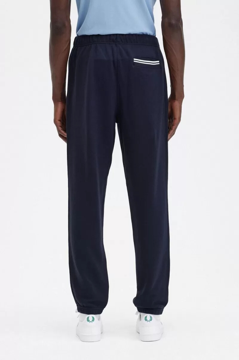 pantalones deportivos fred perry loopback para hombre azul marino
