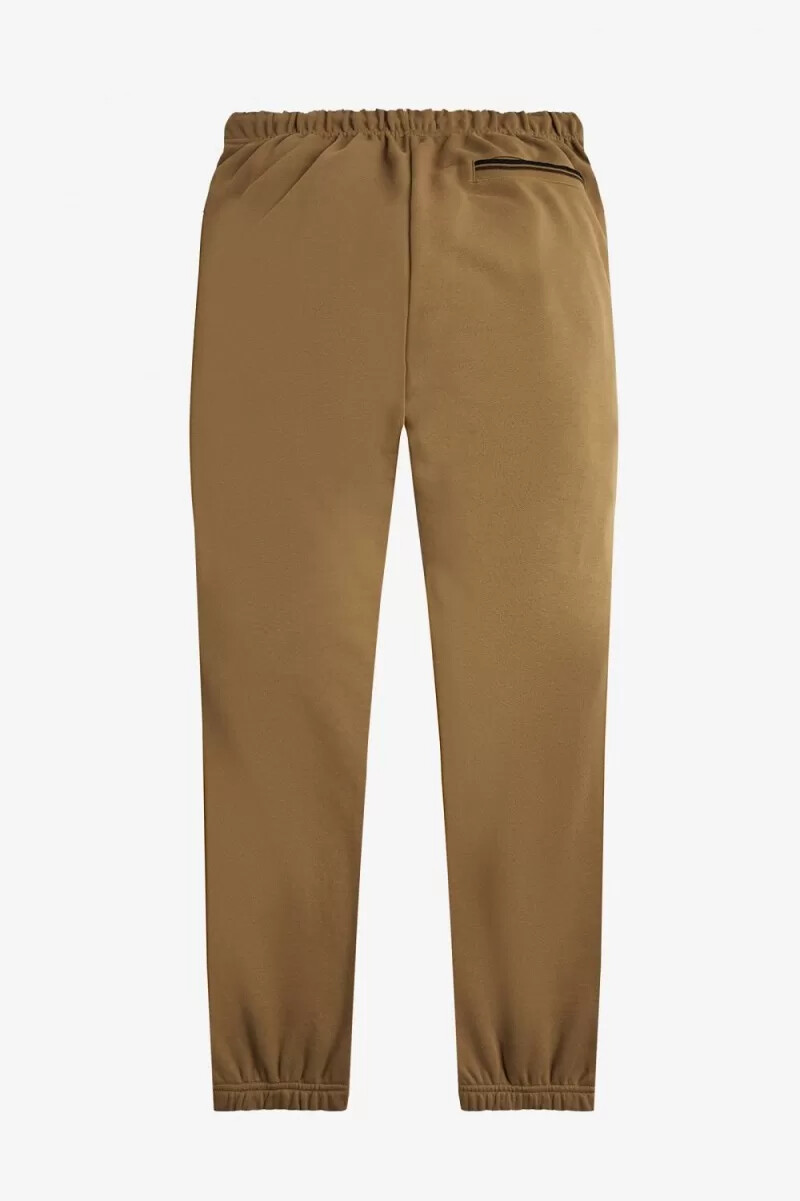 pantalones deportivos fred perry loopback para hombre en marrón tabaco quemado