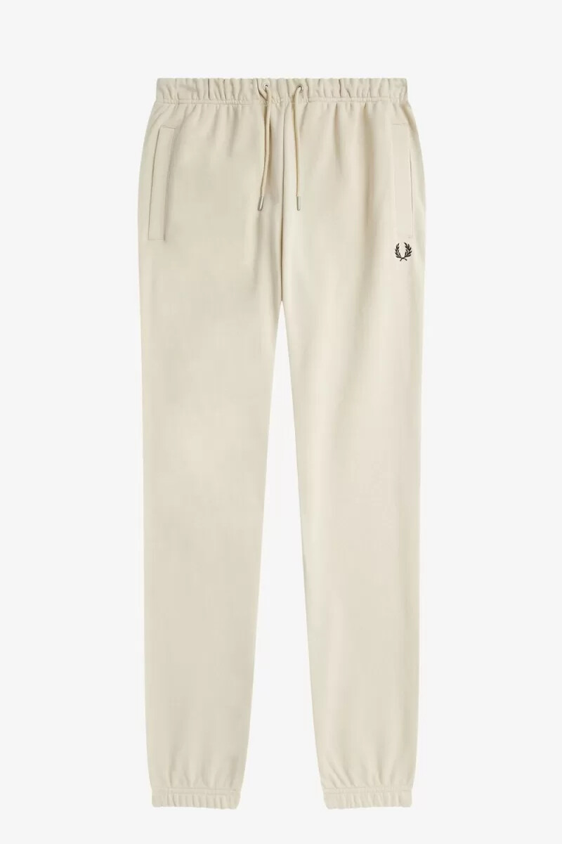 pantalones deportivos fred perry loopback para hombre color avena y negro