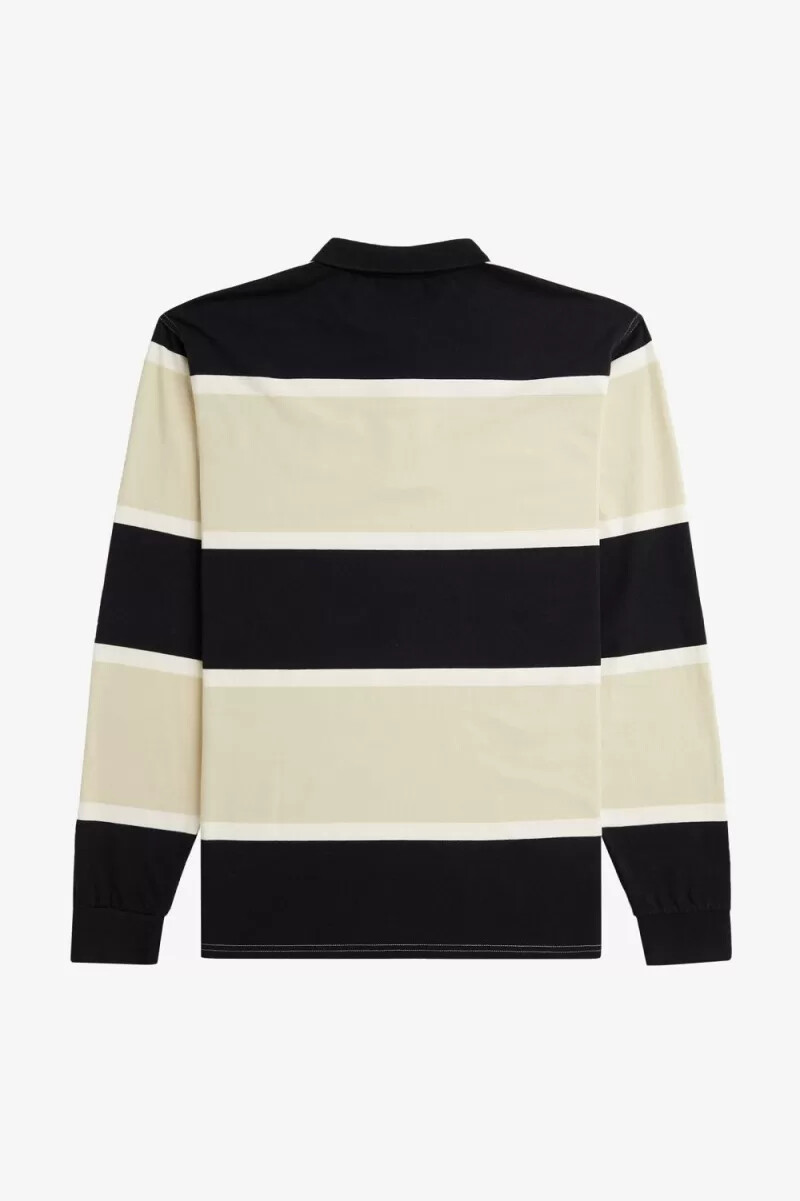 polo fred perry relaxed stripe para hombre color avena