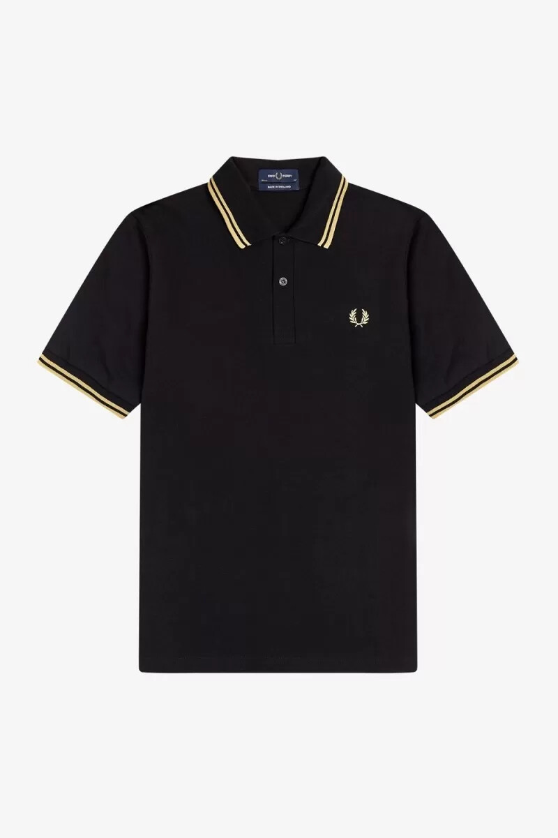 polo fred perry tokyo m12 para hombre color negro champán