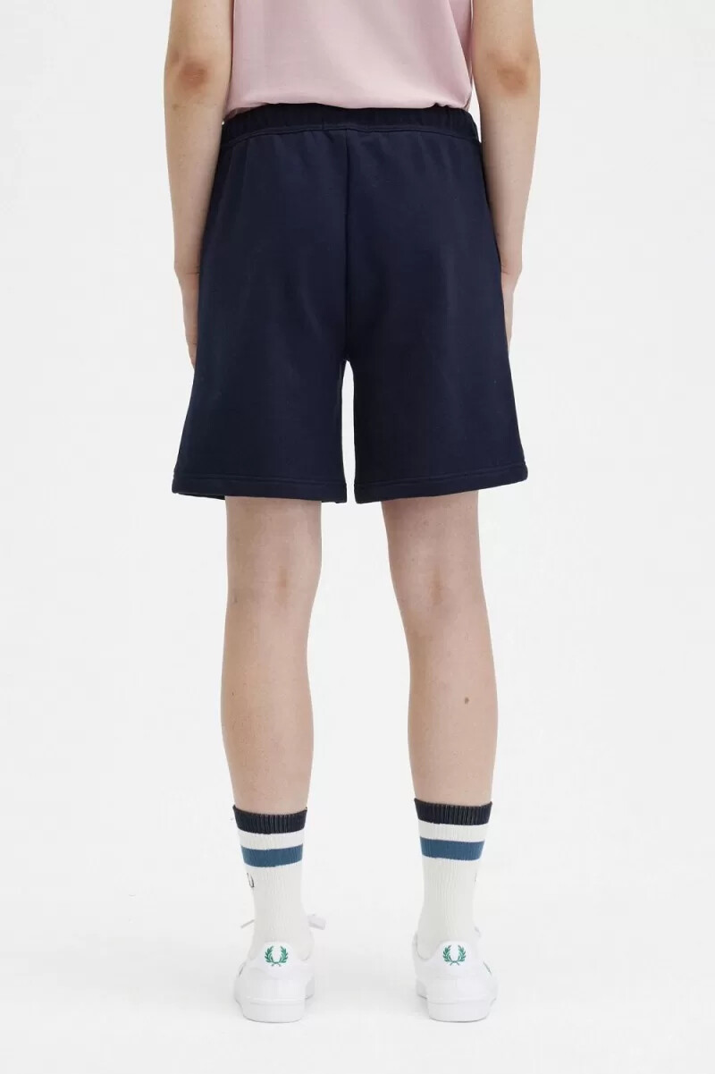 pantalones cortos deportivos fred perry para mujer color azul marino