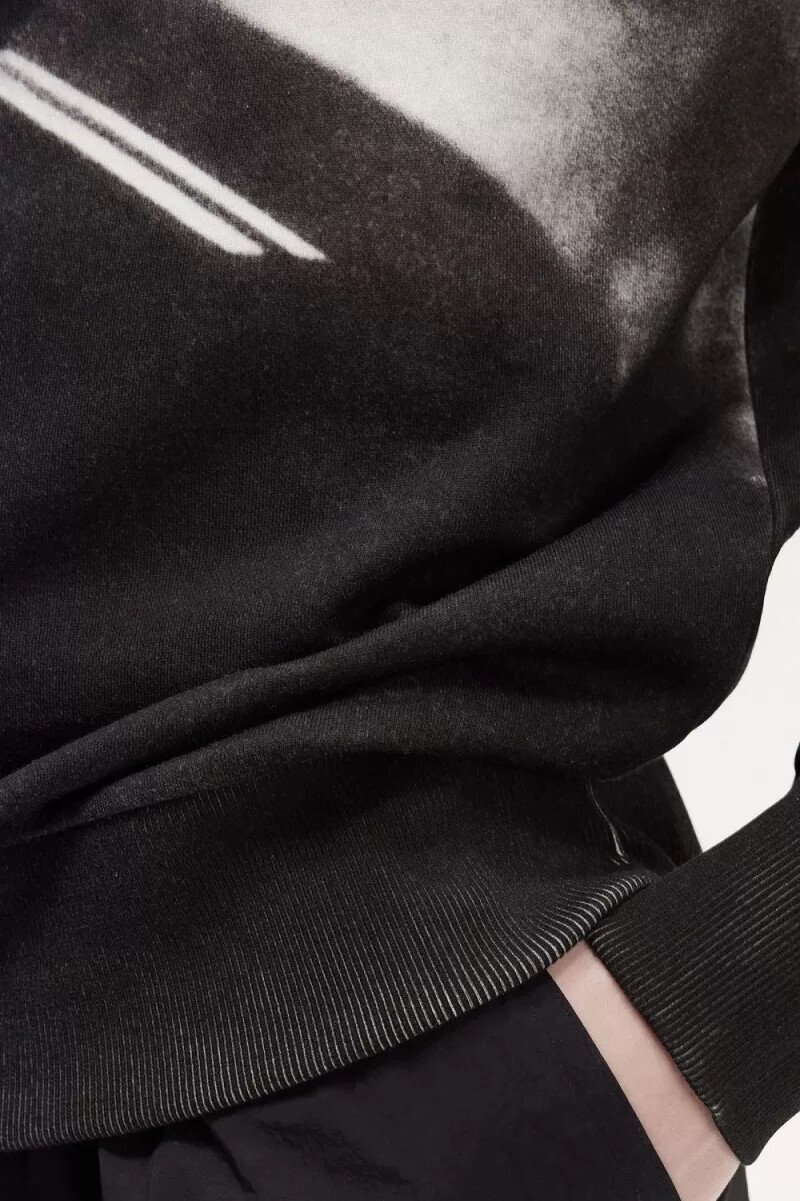 sudadera con capucha fred perry rave graphic para hombre color negro