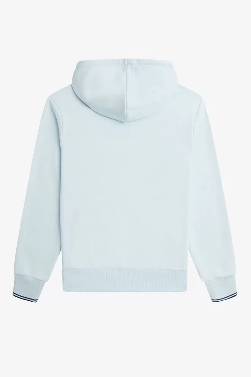 sudadera con capucha y ribete de fred perry para hombre en color aguamarina claro
