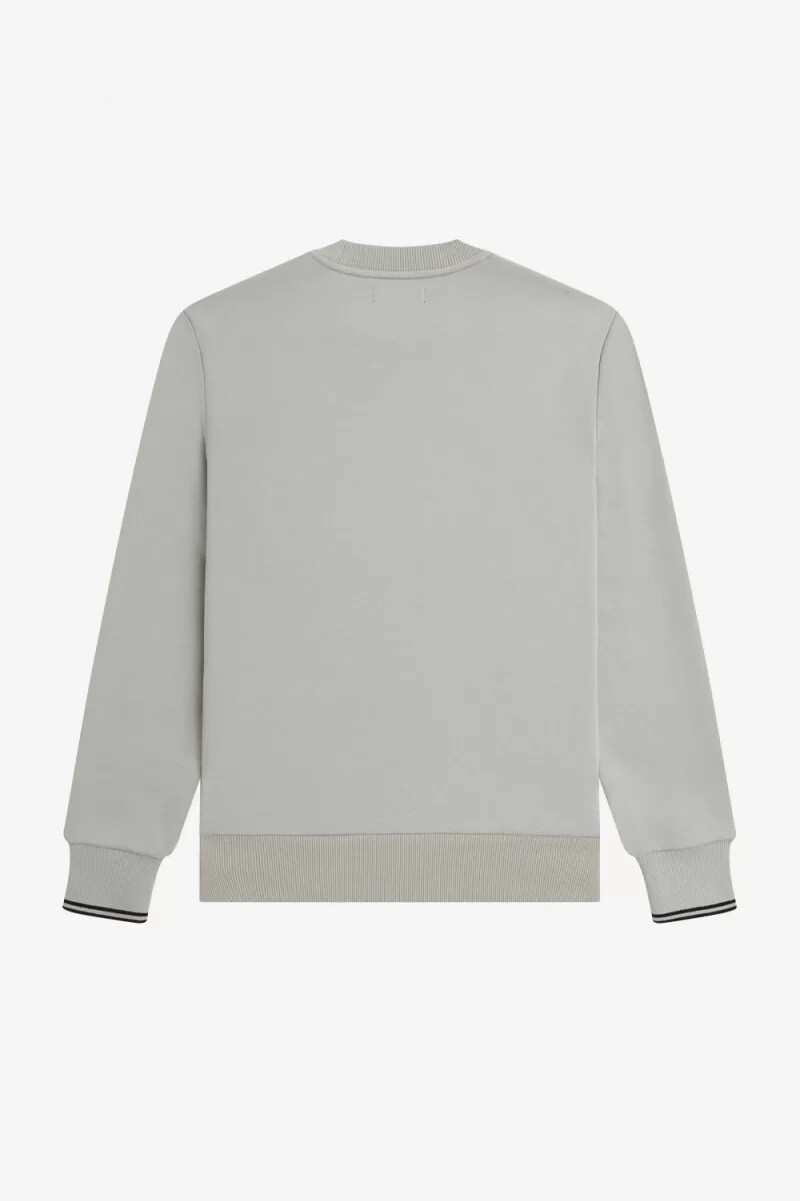 sudadera fred perry con cuello redondo para hombre en gris