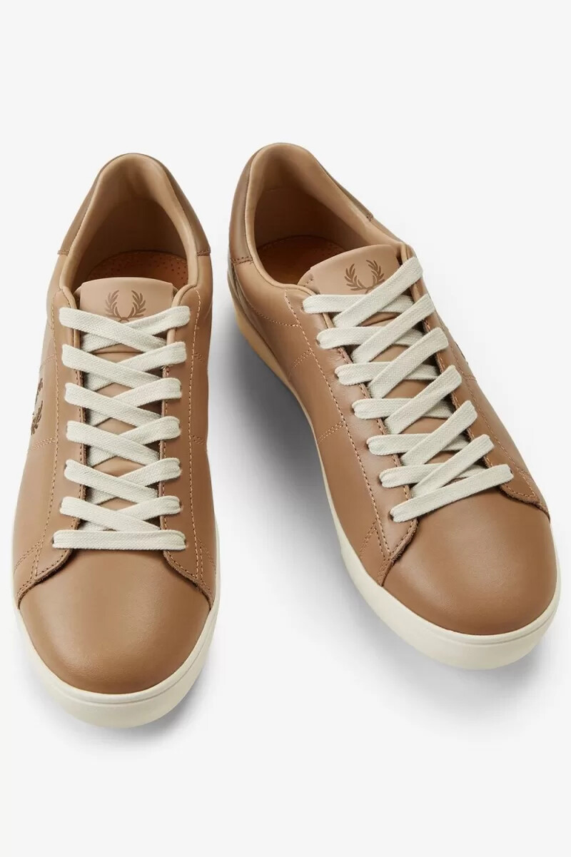 zapatillas de tenis fred perry spencer para hombre color verde y marrón