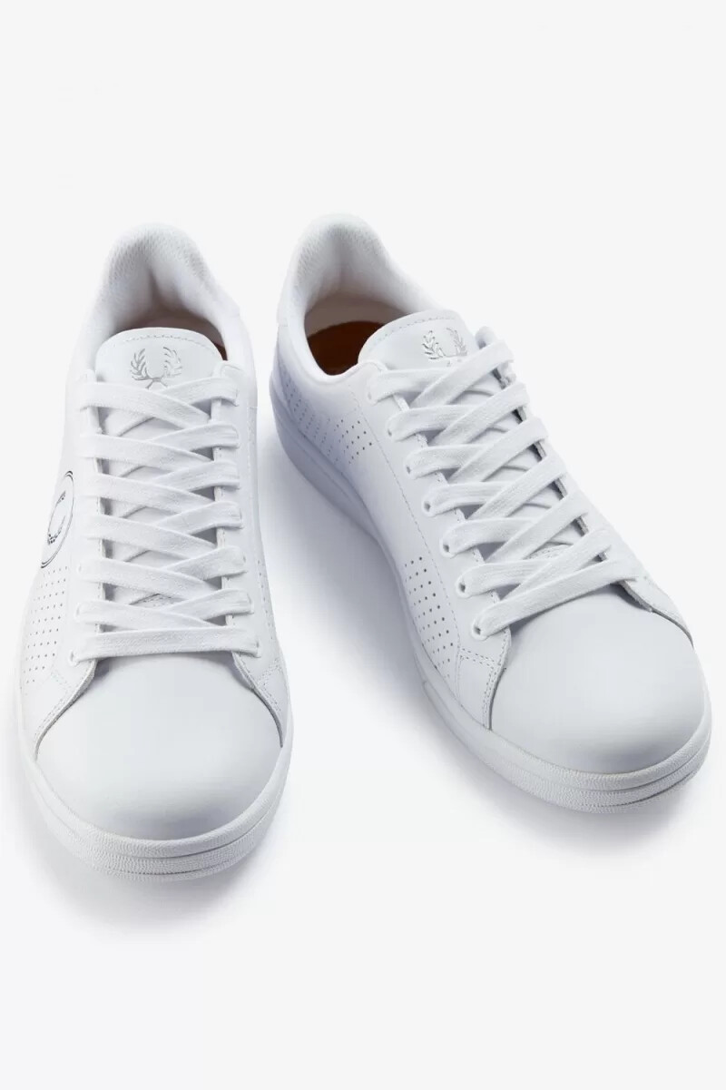 zapatillas de tenis fred perry b721 para hombre color blanco y negro