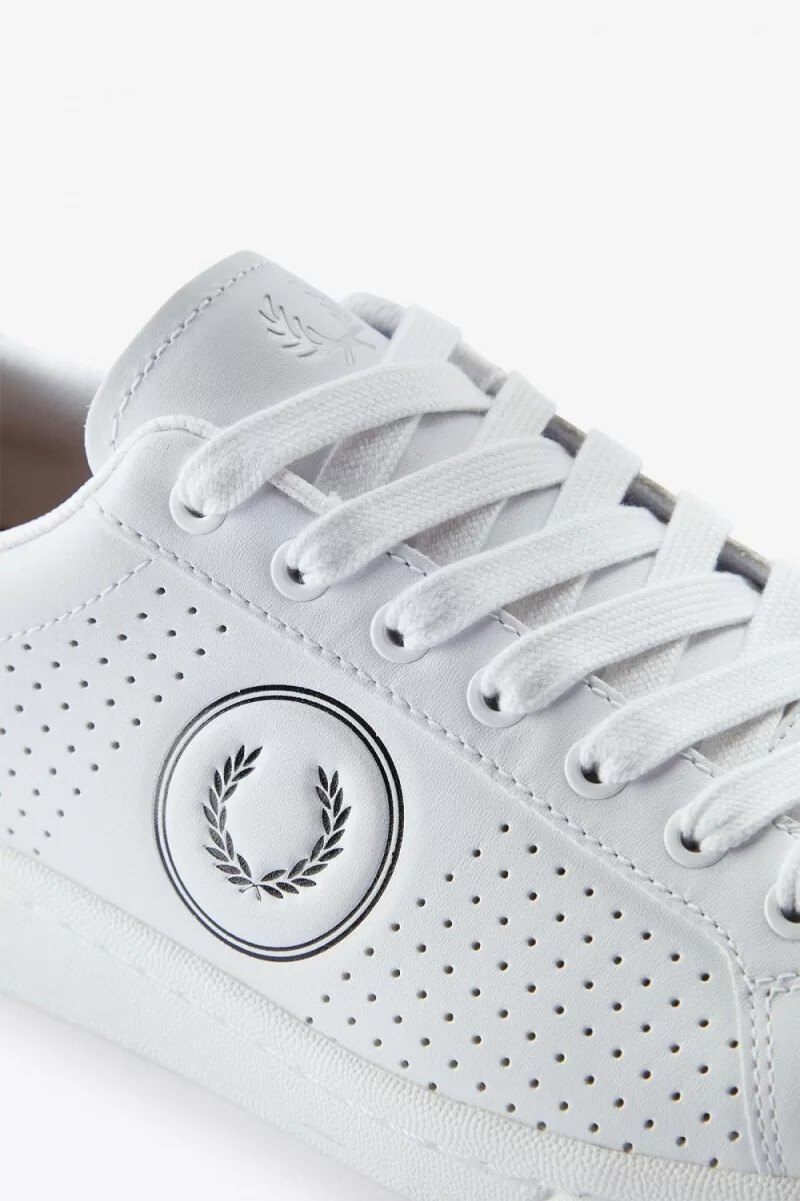 zapatillas de tenis fred perry b721 para hombre color blanco y negro